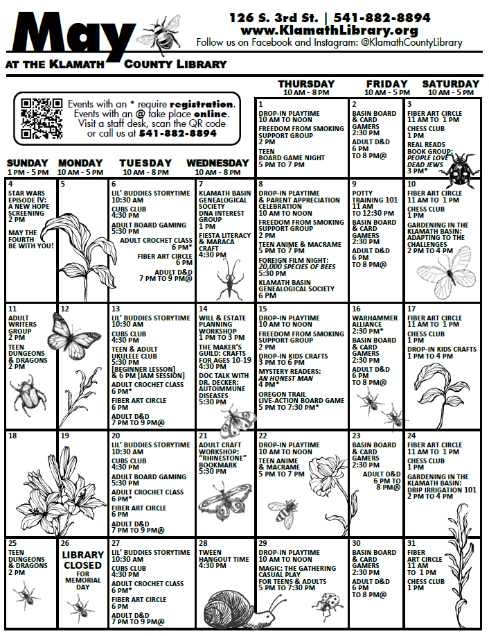 A thumbnail for the print version of the May calendar.