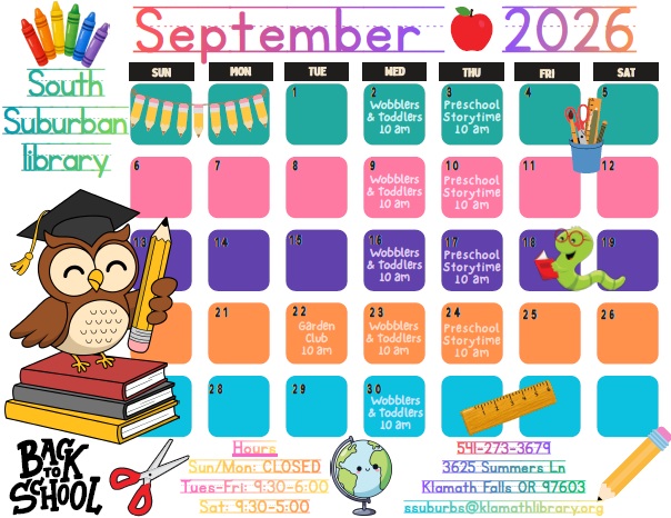 Thumbnail for printable calendar of events