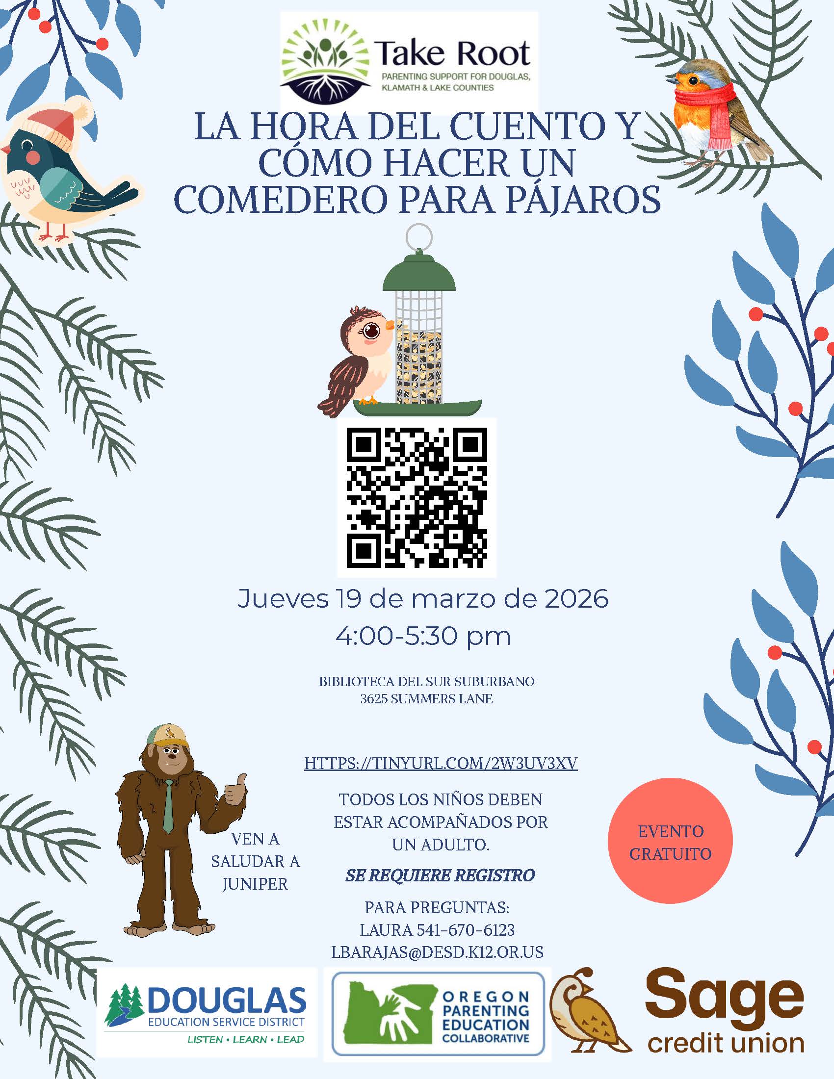 LA HORA DEL CUENTO Y CÓMO HACER UN COMEDERO PARA PÁJAROS
